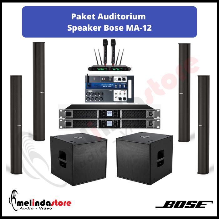 Paket Auditorium Speaker Bose MA-12 | 4 Speaker 2 Subwoofer Bose